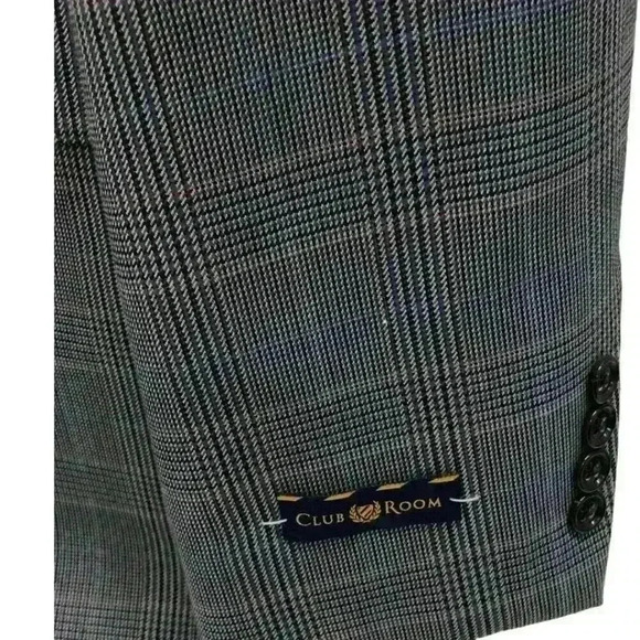 NWT Club Room Men's Two Button Plaid Blazer/Sport Jacket - Size 46R - Picture 5 of 6